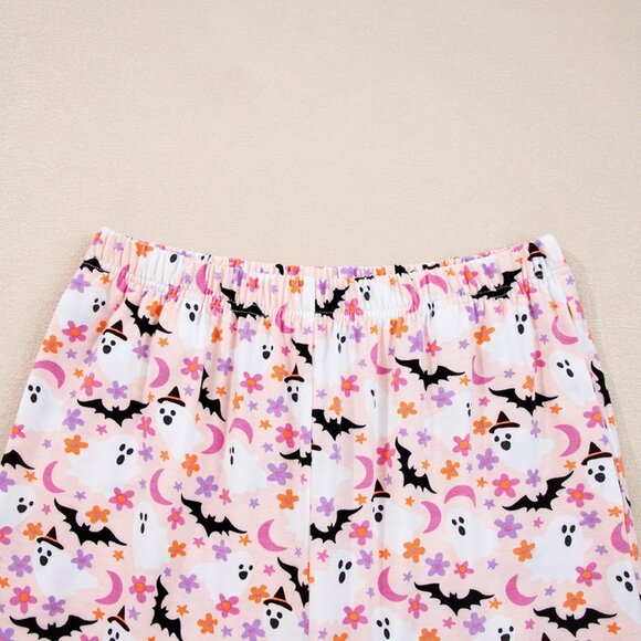 Halloween Ghost Print Button Up Top and‎ Pants Lounge Set - Picture 9 of 11